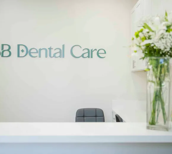 BB Dental Care welcoming reception lounge in Burbank